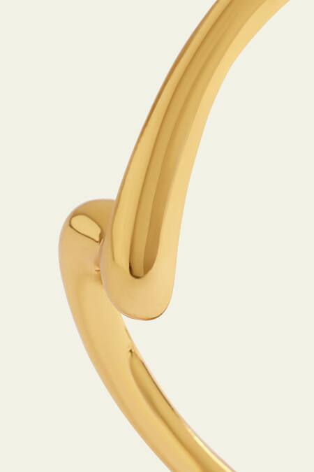 Buy_Isharya_Gold Plated Slither Wave Cuff Bracelet_Online_at_Aza_Fashions