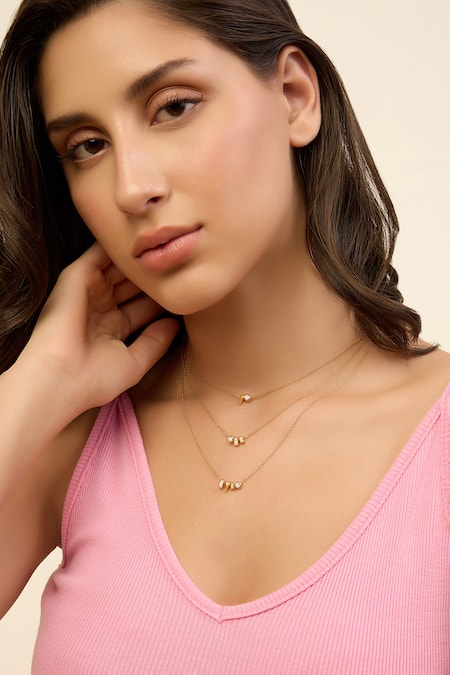 ISHARYA Layered Abstract Necklace 