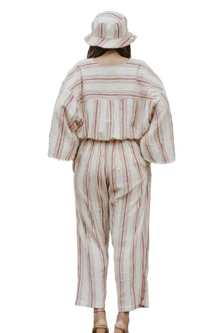 Akashi Clothing Cream Cotton V-neck Elasticated Waist Crop Top at Aza Fashions Akashi Clothing_Cream Cotton V-neck Elasticated Waist Crop Top _at_Aza_Fashions