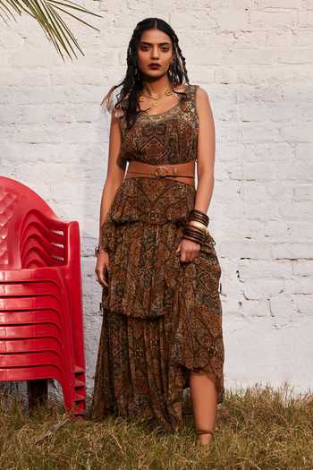 Ritu Kumar Avanti Layered Printed Dress 