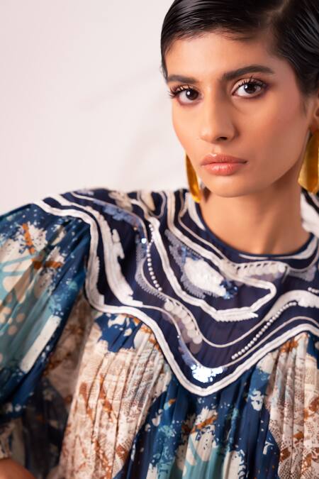 Buy Madder Much Multi Color Silk, Modal Embroidery High Arvo Abstract Paint Print Top Pant Set Online at Aza Fashions Buy_Madder Much_Multi Color Silk, Modal Embroidery High Arvo Abstract Paint Print Top Pant Set _Online_at_Aza_Fashions