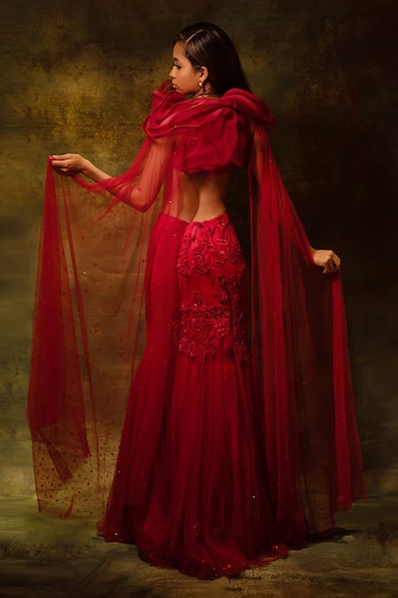 Archana Kochhar Embroidered Lehenga With Blouse 