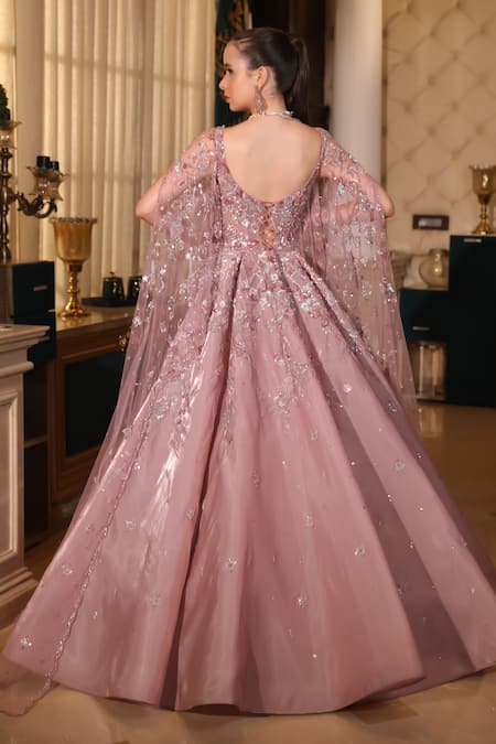 Presto Couture Blooms Embroidered Gown 