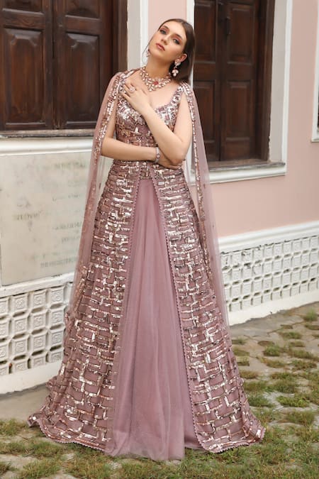 Presto Couture Embroidered Jacket Lehenga Set 