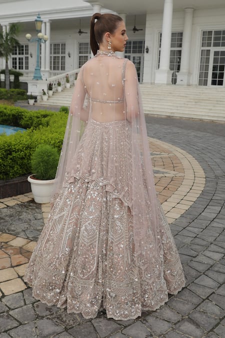 Presto Couture Crystal Hand Embroidered Bridal Lehenga Set 