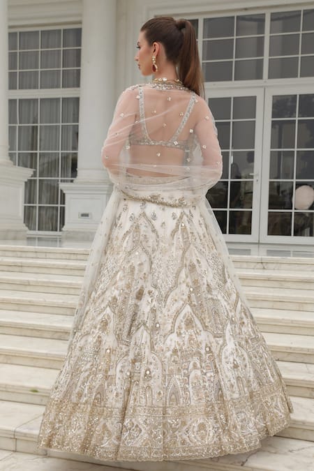 Presto Couture Mughal Artwork Hand Embroidered Bridal Lehenga Set 