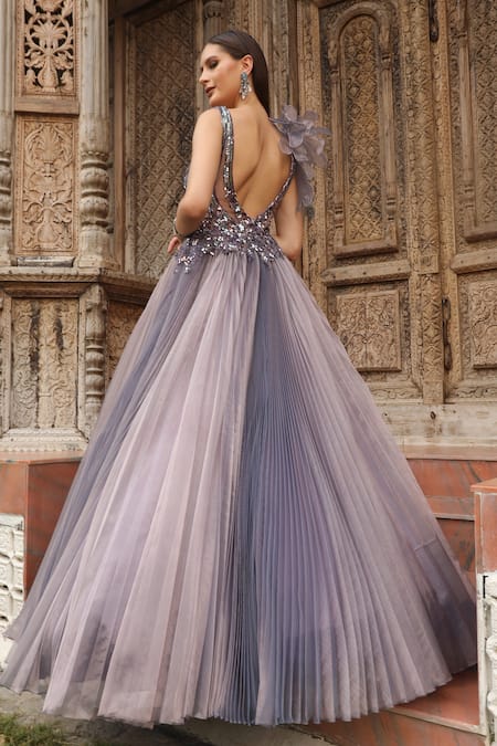 Presto Couture Hand Embroidered Bodice Gown 