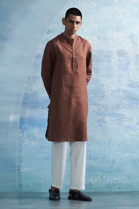 Charkhee Straight Solid Kurta With Salwar 