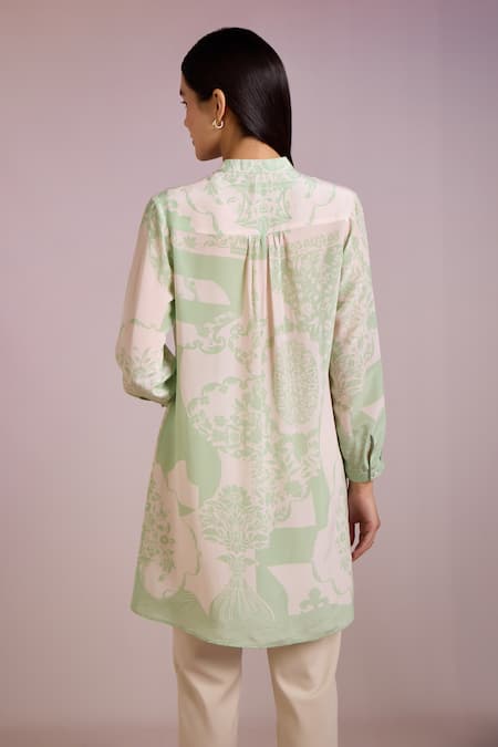 Pankaj & Nidhi Cypress Floral Print Kurta 