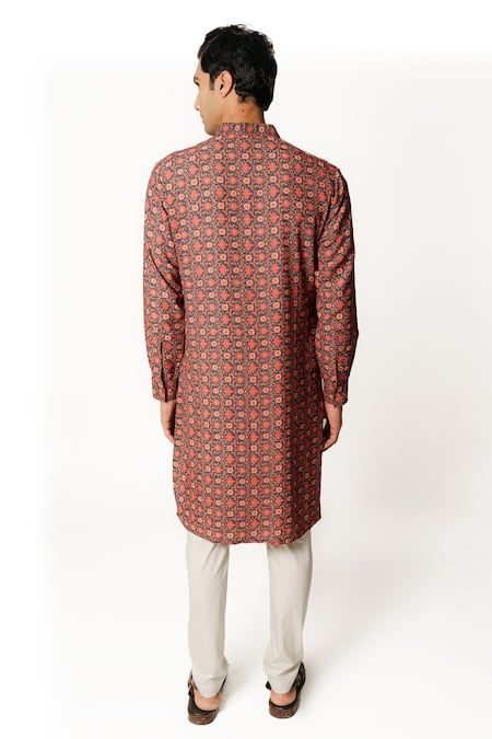 Shop Rabani & Rakha Purple Georgette, Cotton, Silk Sequins Embroidered Kurta And Pant Set at Aza Fashions Shop_Rabani & Rakha_Purple Georgette, Cotton, Silk Sequins Embroidered Kurta And Pant Set _at_Aza_Fashions