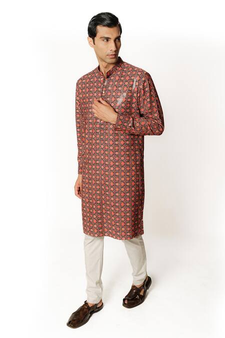 Rabani & Rakha Purple Georgette, Cotton, Silk Sequins Embroidered Kurta And Pant Set Online at Aza Fashions Rabani & Rakha_Purple Georgette, Cotton, Silk Sequins Embroidered Kurta And Pant Set _Online_at_Aza_Fashions