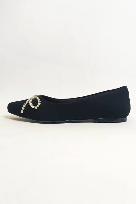 The Alter Black Rhinestone Embellished Ballerinas at Aza Fashions The Alter_Black Rhinestone Embellished Ballerinas _at_Aza_Fashions