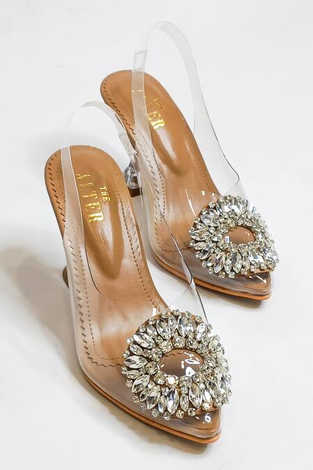 The Alter Brown Studs Julia Embellished Pyramid Heels at Aza Fashions The Alter_Brown Studs Julia Embellished Pyramid Heels _at_Aza_Fashions