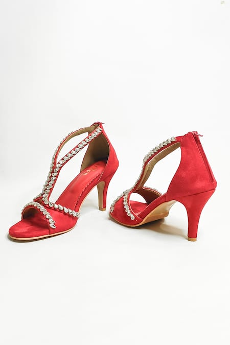 Buy The Alter Red Crystals Angela Embellished Stiletto Heels Online at Aza Fashions Buy_The Alter_Red Crystals Angela Embellished Stiletto Heels _Online_at_Aza_Fashions