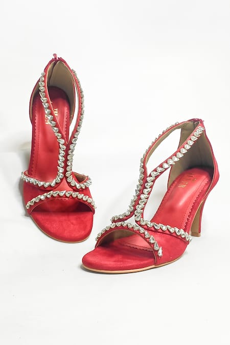 Shop The Alter Red Crystals Angela Embellished Stiletto Heels Shop_The Alter_Red Crystals Angela Embellished Stiletto Heels