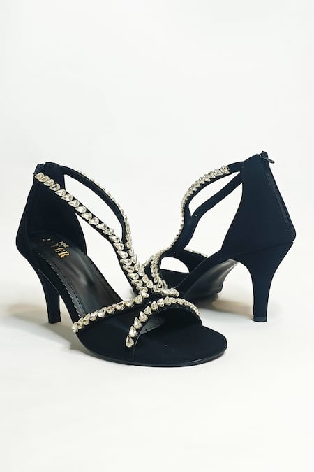 Buy The Alter Black Crystals Angela Embellished Heels Buy_The Alter_Black Crystals Angela Embellished Heels