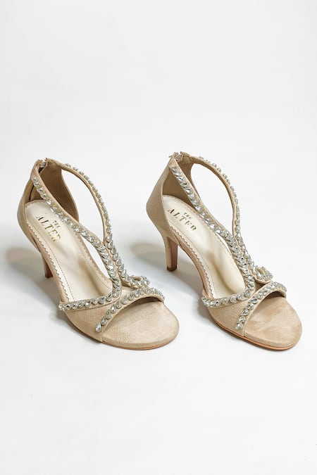 Shop The Alter Beige Crystals Angela Embellished Strappy Heels Online at Aza Fashions Shop_The Alter_Beige Crystals Angela Embellished Strappy Heels _Online_at_Aza_Fashions