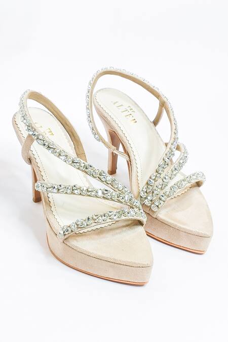 The Alter Beige Rhinestones Kiara Embellished Platform Stilettos Online at Aza Fashions The Alter_Beige Rhinestones Kiara Embellished Platform Stilettos _Online_at_Aza_Fashions