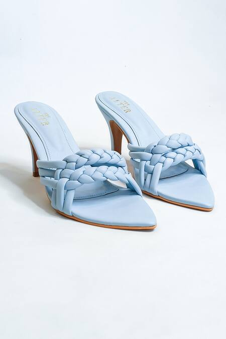 Shop The Alter Blue Braided Strap Stilettos at Aza Fashions Shop_The Alter_Blue Braided Strap Stilettos _at_Aza_Fashions