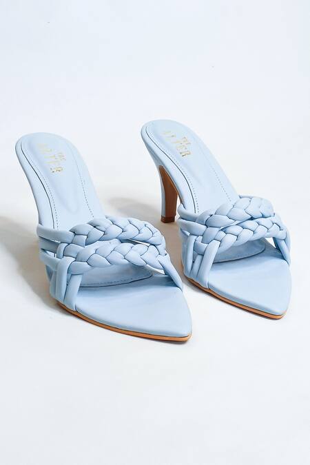 The Alter Blue Braided Strap Stilettos Online at Aza Fashions The Alter_Blue Braided Strap Stilettos _Online_at_Aza_Fashions