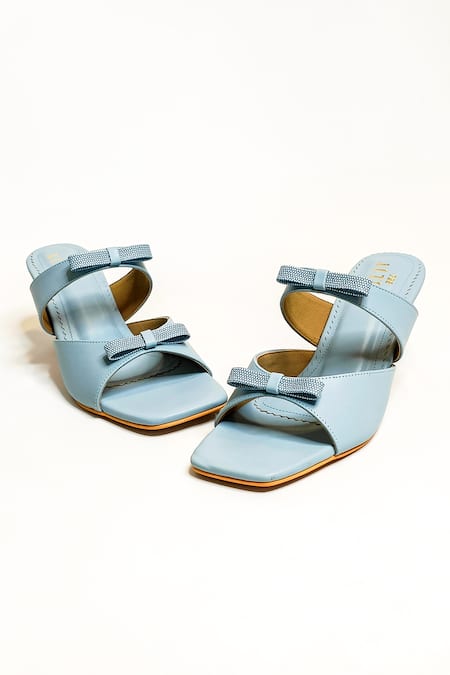Shop The Alter Blue T-shaped Bow Stilettos at Aza Fashions Shop_The Alter_Blue T-shaped Bow Stilettos _at_Aza_Fashions
