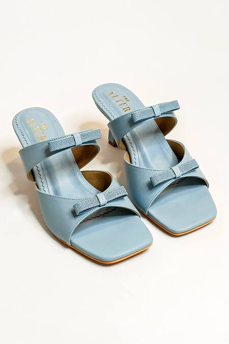 The Alter Blue T-shaped Bow Stilettos Online at Aza Fashions The Alter_Blue T-shaped Bow Stilettos _Online_at_Aza_Fashions