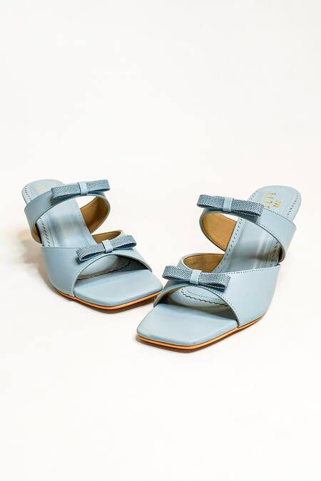 Shop The Alter Blue T-shaped Bow Stilettos Online at Aza Fashions Shop_The Alter_Blue T-shaped Bow Stilettos _Online_at_Aza_Fashions
