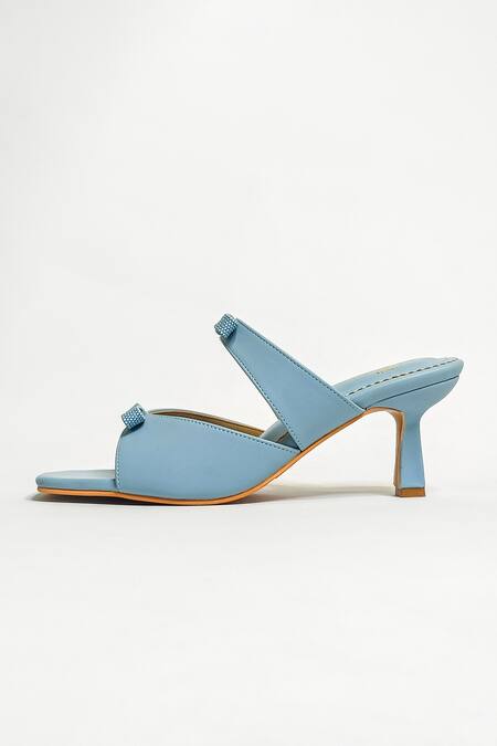 Buy The Alter Blue T-shaped Bow Stilettos Buy_The Alter_Blue T-shaped Bow Stilettos