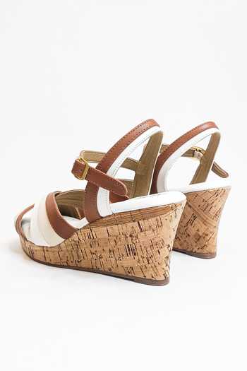 Buy_The Alter_White Color Block Wedges _Online_at_Aza_Fashions