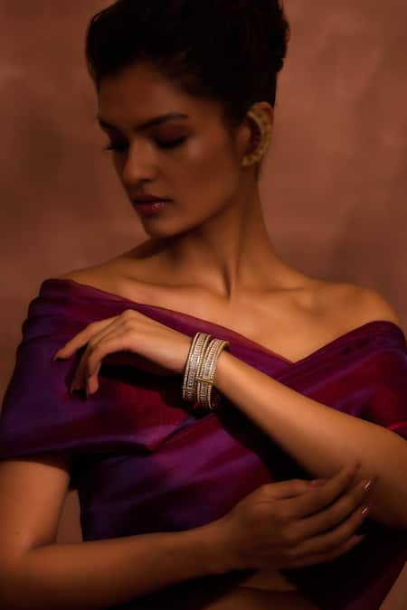 Tarun Tahiliani Zircon Studded Pair of Bangle 