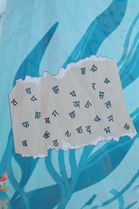 Shop Anita Kanwal Blue Georgette Floral Digital Print Saree With Unstitched Blouse Piece Online at Aza Fashions Shop_Anita Kanwal_Blue Georgette Floral Digital Print Saree With Unstitched Blouse Piece_Online_at_Aza_Fashions