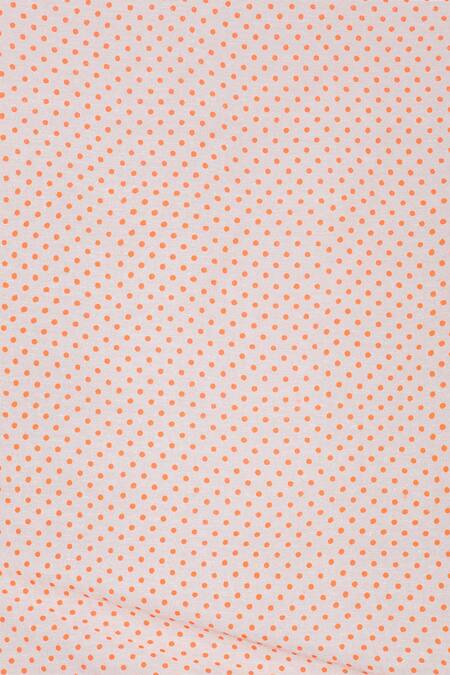 Anita Kanwal_Cream Jersey Lace Block Printed Saree With Unstitched Blouse Piece _at_Aza_Fashions