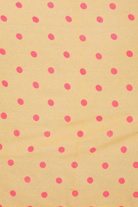 Shop_Anita Kanwal_Yellow Jacquard, Jersey Trumpet Block Print Saree With Unstitched Blouse Piece _Online_at_Aza_Fashions