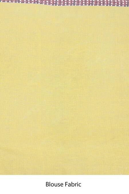 Buy_Anita Kanwal_Green Jacquard, Jersey Egyptian Pattern Saree With Unstitched Blouse Piece 