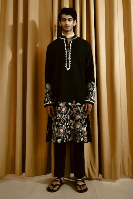 WABI SABI BY ANSHUM-RITESH The Night Garden Embroidered Kurta Set 