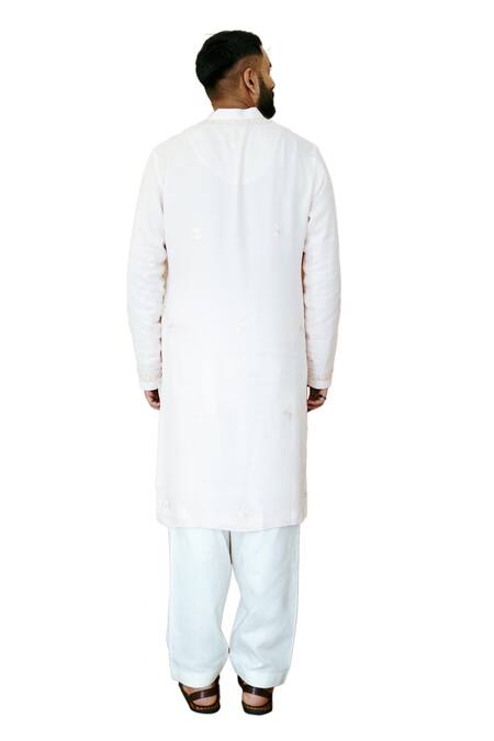 Buy_Wabi Sabi By Anshum-Ritesh_Pink Georgette Embroidery Moroccan Murals Kurta Set 