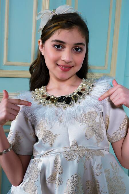 Buy Hoity Moppet White Tulle, Jacquard Beads, Crystals, Embroidery Genie Butterfly Woven Dress Online at Aza Fashions Buy_Hoity Moppet_White Tulle, Jacquard Beads, Crystals, Embroidery Genie Butterfly Woven Dress _Online_at_Aza_Fashions