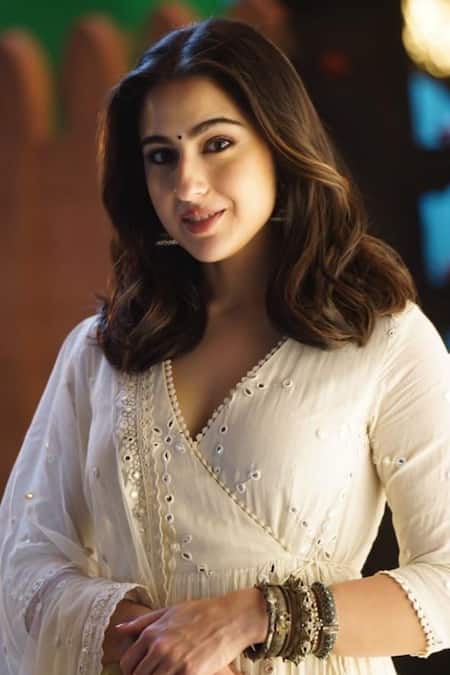 Shop_Preevin_Off White Cotton, Tulle, Net Mirrors, Floral Embellished Angarkha With Dupatta 