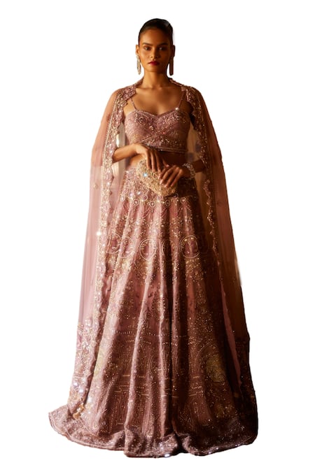 Eeksha Purple Organza Pearls, Sequins, Diamonds Floral Embellished Lehenga Blouse Set Online at Aza Fashions Eeksha_Purple Organza Pearls, Sequins, Diamonds Floral Embellished Lehenga Blouse Set _Online_at_Aza_Fashions