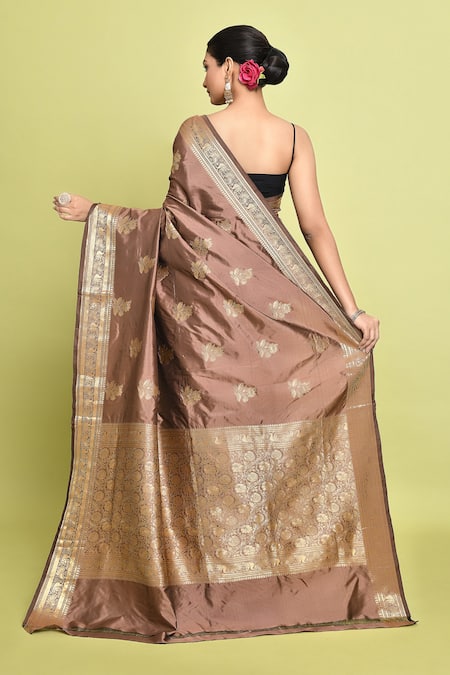 Samyukta Singhania Surajmukhi Buta Woven Saree With Running Blouse 