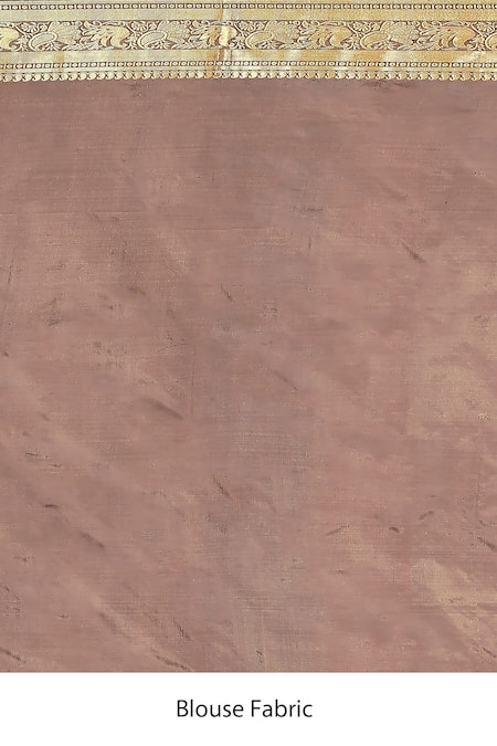 Samyukta Singhania_Brown Kota Doria Embroidery Surajmukhi Buta Woven Saree With Running Blouse _Online_at_Aza_Fashions