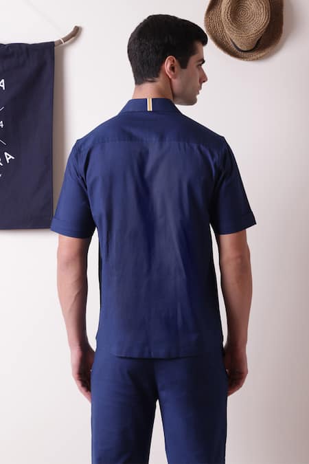 Lacquer Embassy Threadwork Abstract Patch Pocket Shirt 