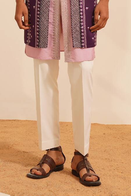 Shreyansh Designs Purple Padma Silk Embellished Bead Geometric Bundi Kurta Set Online at Aza Fashions Shreyansh Designs_Purple Padma Silk Embellished Bead Geometric Bundi Kurta Set _Online_at_Aza_Fashions