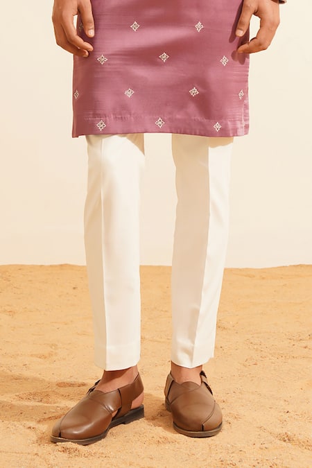 Shreyansh Designs Purple Silk, Svanik Mirrorwork Embellished Kurta With Pant Online at Aza Fashions Shreyansh Designs_Purple Silk, Svanik Mirrorwork Embellished Kurta With Pant _Online_at_Aza_Fashions