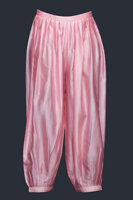 Gulabo By Abu Sandeep Peach Jamdani Embellished Gota Bordered Salwar at Aza Fashions Gulabo By Abu Sandeep_Peach Jamdani Embellished Gota Bordered Salwar _at_Aza_Fashions