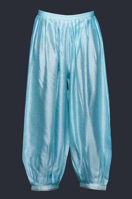 Buy Gulabo By Abu Sandeep Blue Jacquard Gota Patti Embellished Salwar Buy_Gulabo By Abu Sandeep_Blue Jacquard Gota Patti Embellished Salwar