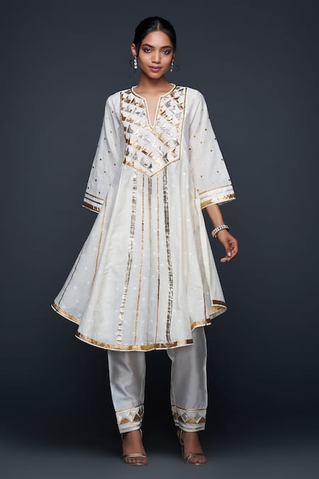 Gulabo by Abu Sandeep Gota Embroidered Flared Kurta 