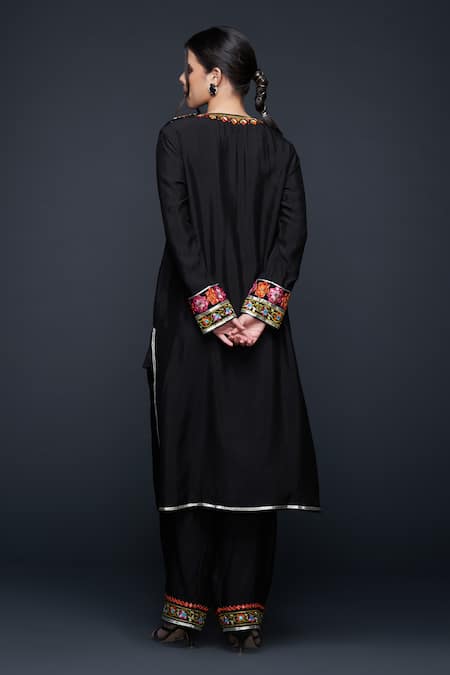 Gulabo By Abu Sandeep Floral Embroidered Mirrorwork Kurta 