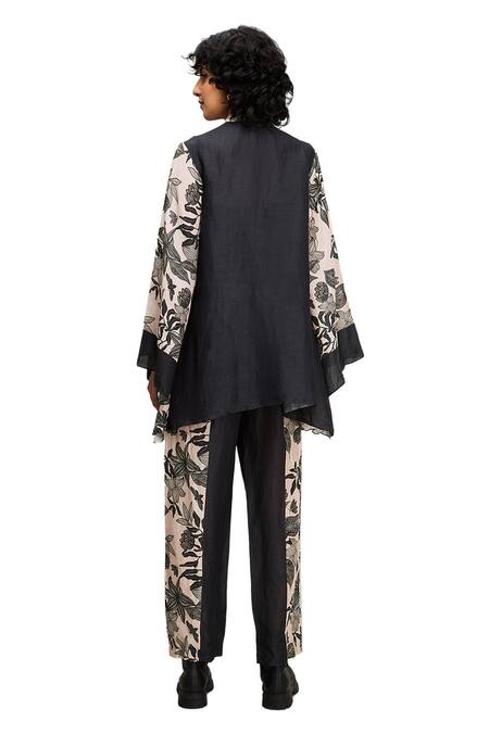 Buy Soup By Sougat Paul Off White Linen Bandeau Neck Ahyana Floral Print Shirt And Pant Set Buy_Soup By Sougat Paul_Off White Linen Bandeau Neck Ahyana Floral Print Shirt And Pant Set