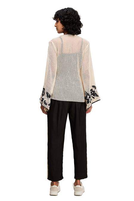 Buy Soup By Sougat Paul Off White Handloom , Zinnia Hand Angrakha Top And Pant Set Buy_Soup By Sougat Paul_Off White Handloom , Zinnia Hand Angrakha Top And Pant Set